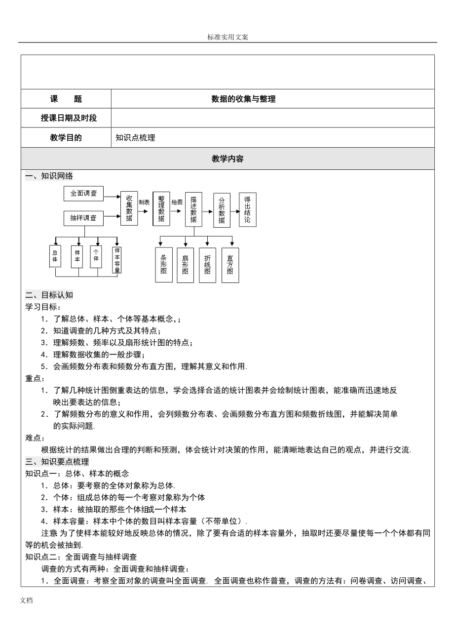 初二收集与整理知识点整理与复习.doc_第1页