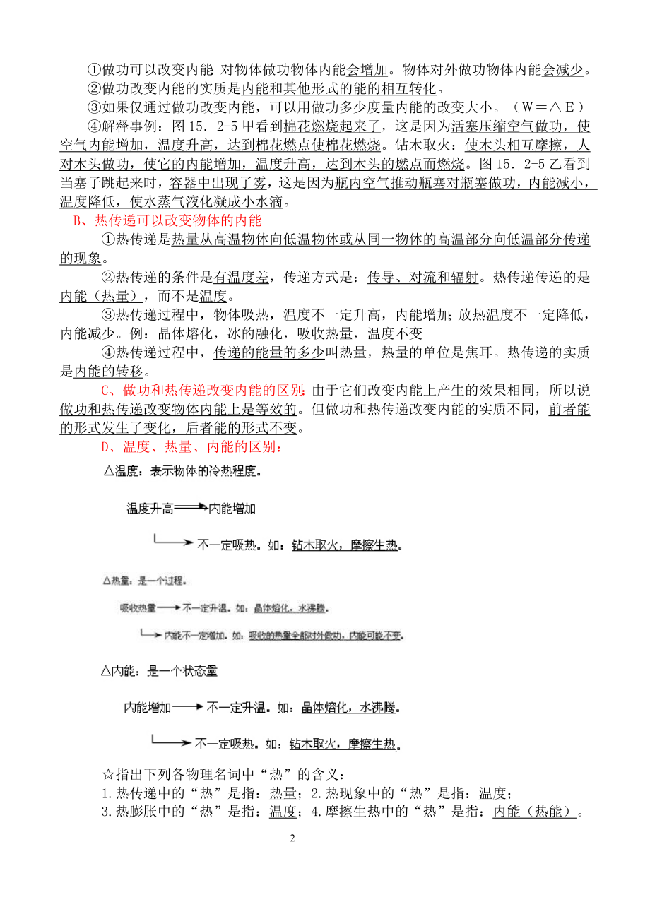 初三物理热和能知识点总结（经典）.doc_第2页