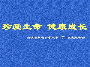 珍爱生命健康成长主题班会ppt课件.ppt