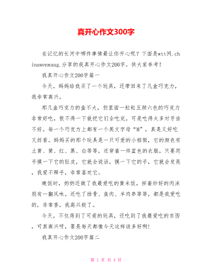 真开心作文300字.doc