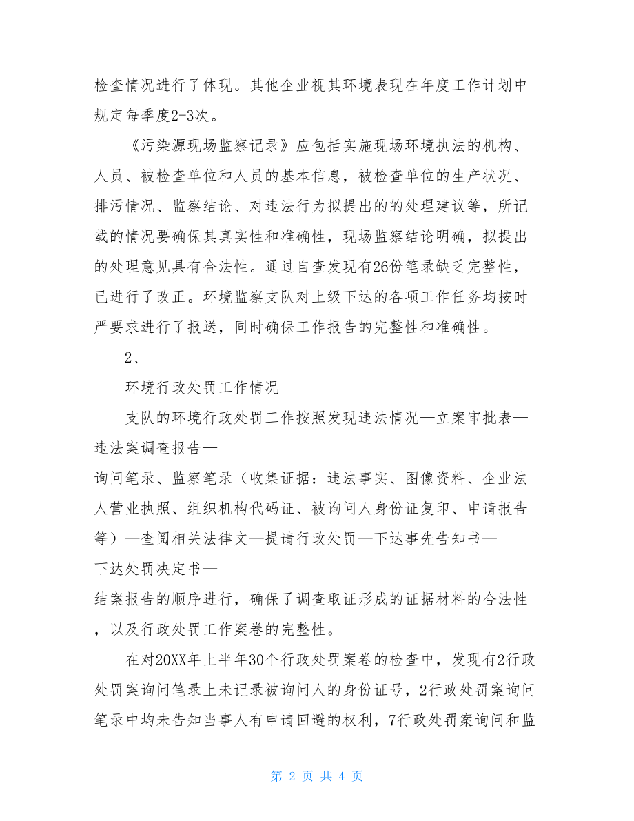 环境监察工作自查自纠报告.doc_第2页