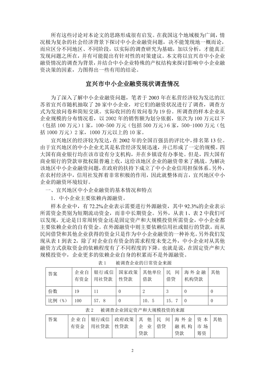 信息不对称下中小企业融资决策行为探讨.docx_第2页