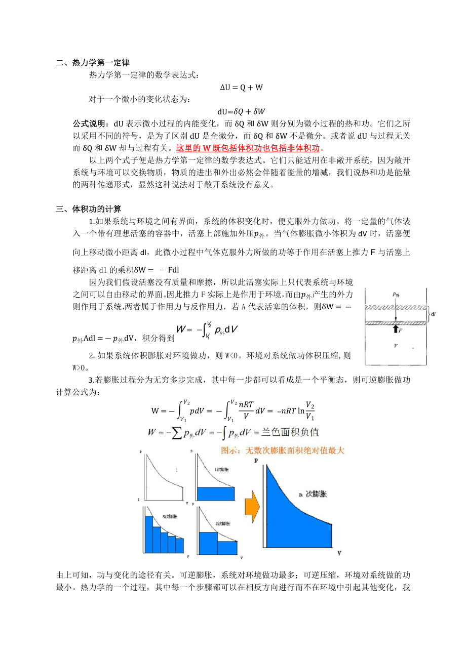 物理化学知识点总结(热力学第一定律).doc_第2页