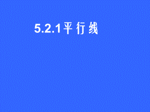 数学：山东省滨州市邹平实验中学《521平行线》课件（七年级）.ppt