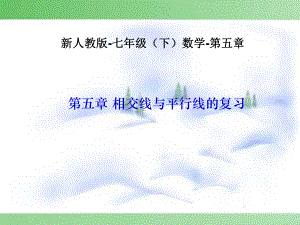 七年级数学相交线与平行线的复习PPT课件人教版.ppt