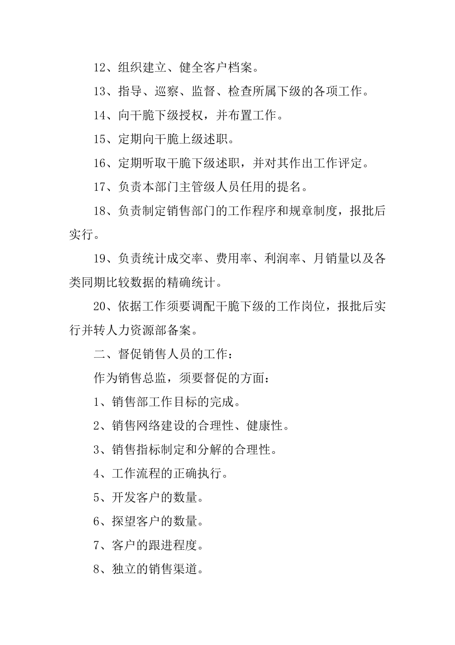 2022关于销售总监个人工作计划精选.docx_第2页