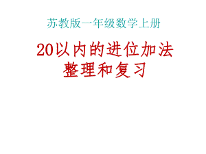 （7）一数上《20以内进位加法复习》.ppt