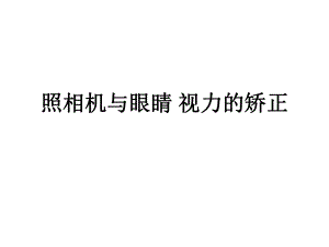 苏科版物理八年级上册44《照相机与眼球++视力的矫正》课件共计29张.ppt