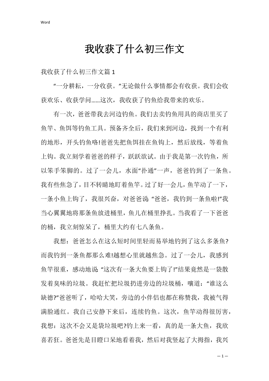 我收获了什么初三作文.docx_第1页