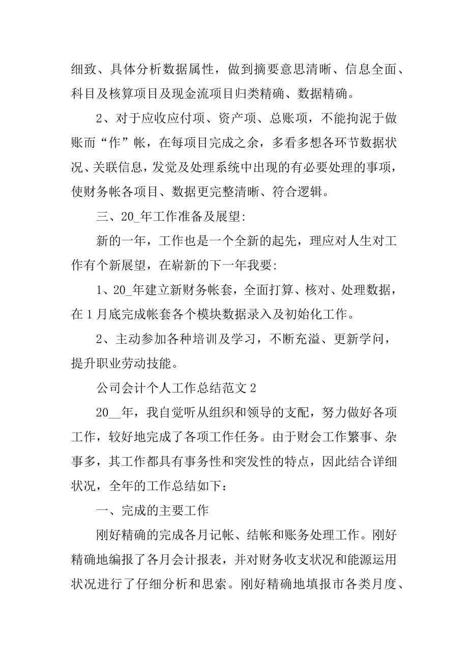 公司会计个人工作总结范文优质.docx_第2页