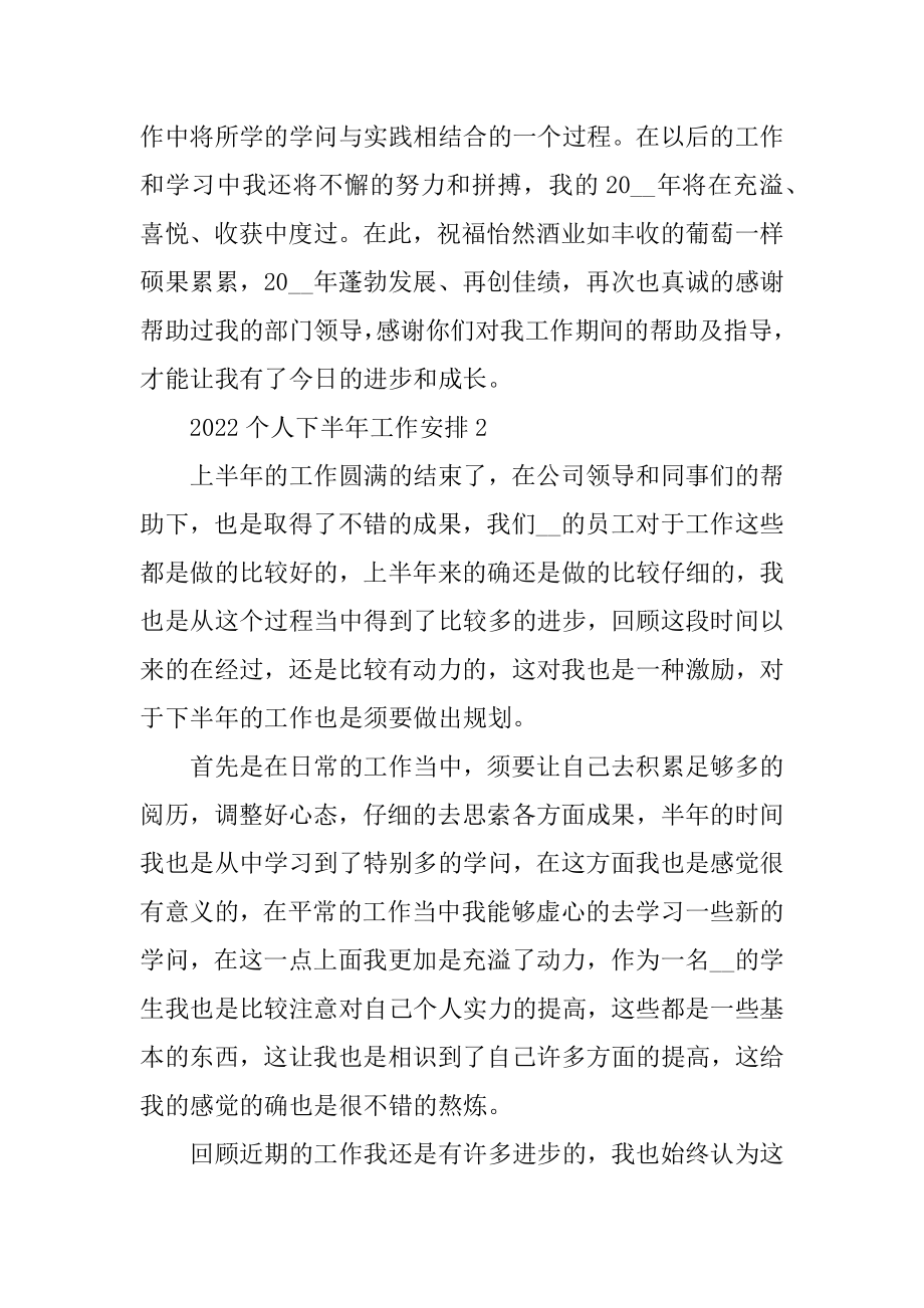 2022个人下半年工作计划精编.docx_第2页