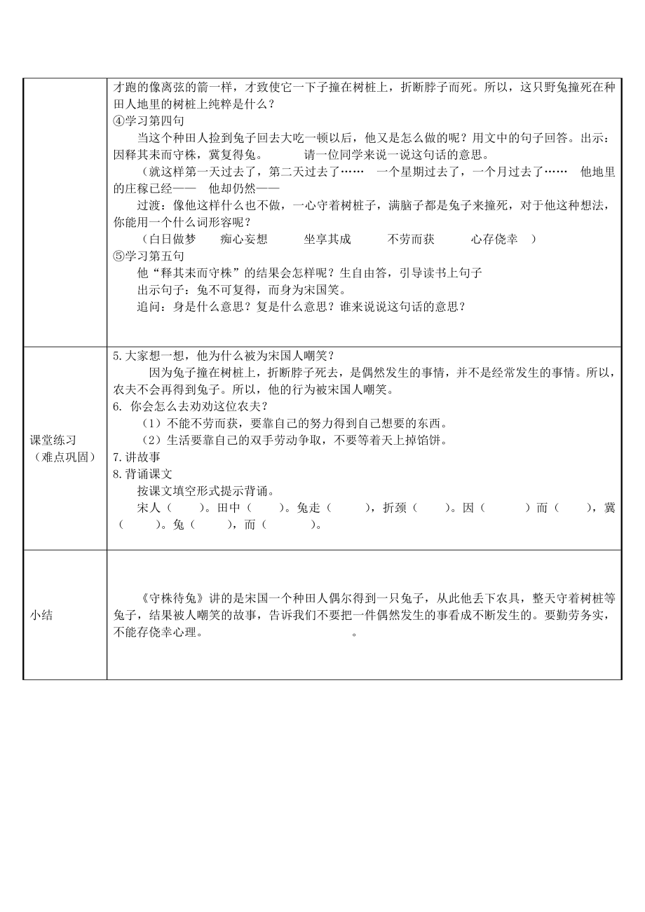 三年级语文下册教案-5 守株待兔36-部编版.docx_第2页