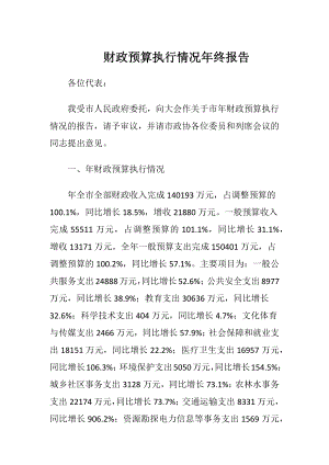 财政预算执行情况年终报告.docx