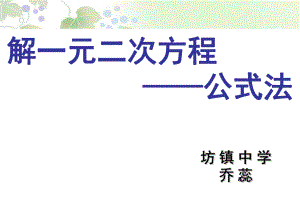 复件公式法解一元二次方程课件.ppt