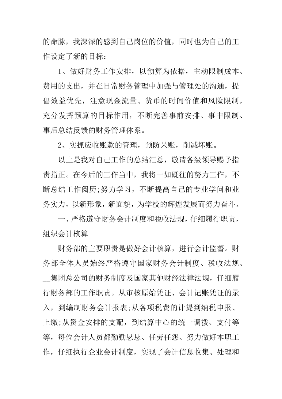 公司财务个人工作总结范本精编.docx_第2页