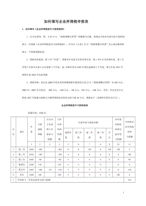 如何填写所得税申报表填报.docx