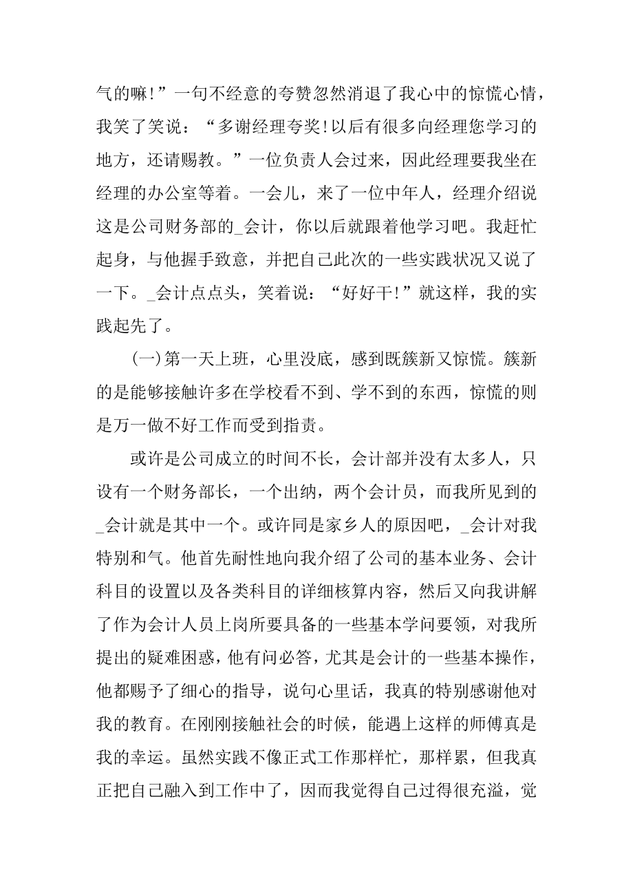 会计工作实习个人总结十篇例文.docx_第2页