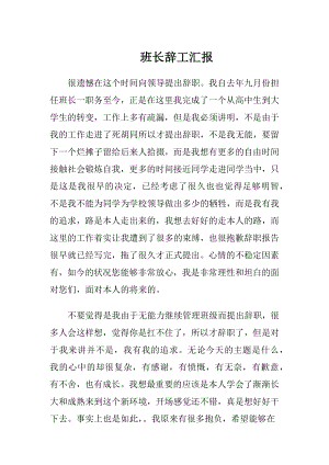 班长辞工汇报.docx