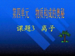 新人教版九年级第四单元课题3离子课件1.ppt