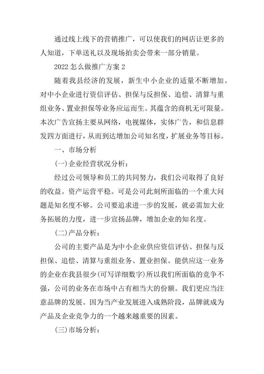 2022怎么做推广方案汇总.docx_第2页