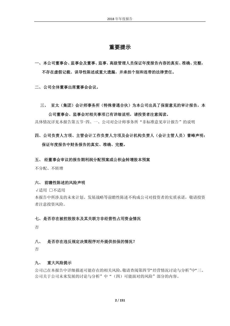 ST成城：2018年年度报告（修订版）.PDF_第2页