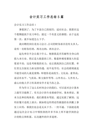 会计实习工作总结5篇例文.docx