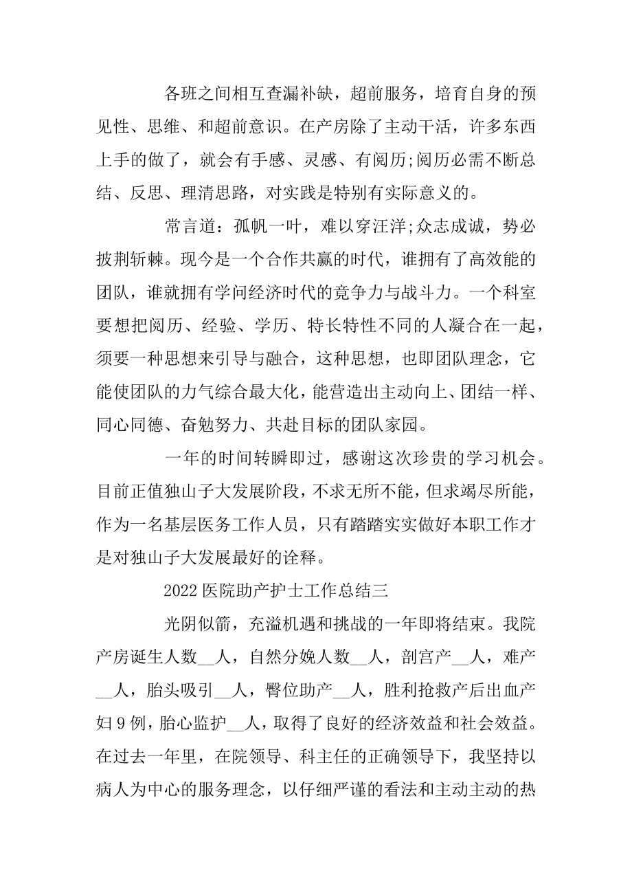 2022医院助产护士工作总结最新.docx_第2页