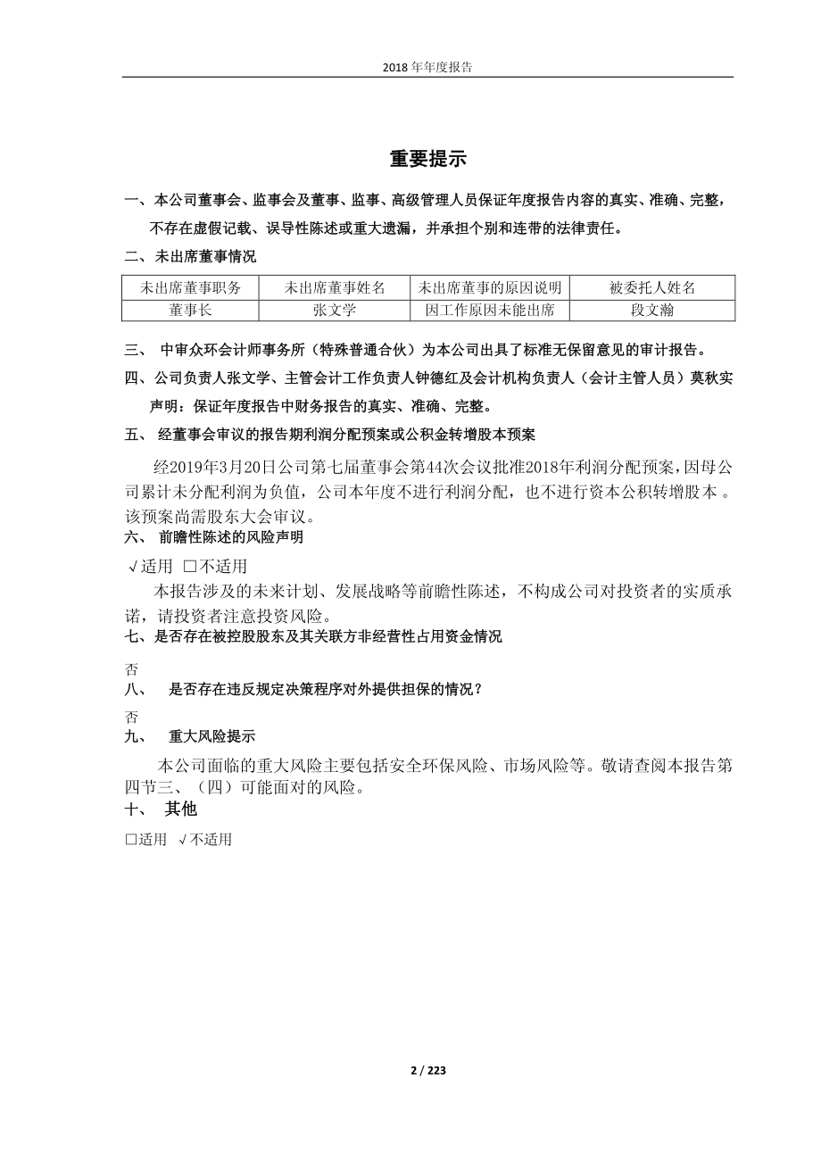 云天化：2018年年度报告.PDF_第2页