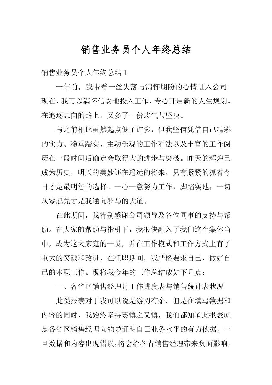 销售业务员个人年终总结精选.docx_第1页