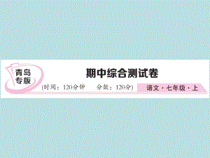 2019年秋人教部编版七年级上册语文（青岛）习题课件：第四单元综合测试卷(共27张PPT).ppt