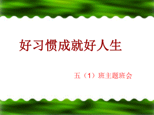 好习惯成就好人生主题班会（定.ppt