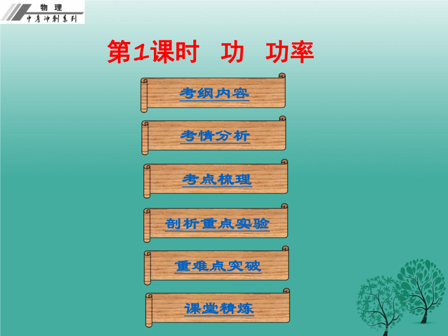 中考冲刺人教版本初中物理中考复习学习教育PPT课件第十一章功和机械能.ppt_第2页