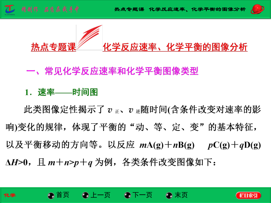 热点专题课化学反应速率、化学平衡的图像分析.ppt_第1页