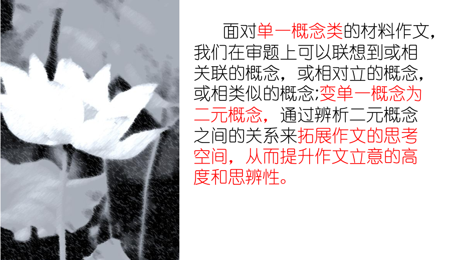 高考作文审题立意：如何变“单一概念”为“二元概念”课件20张.pptx_第2页