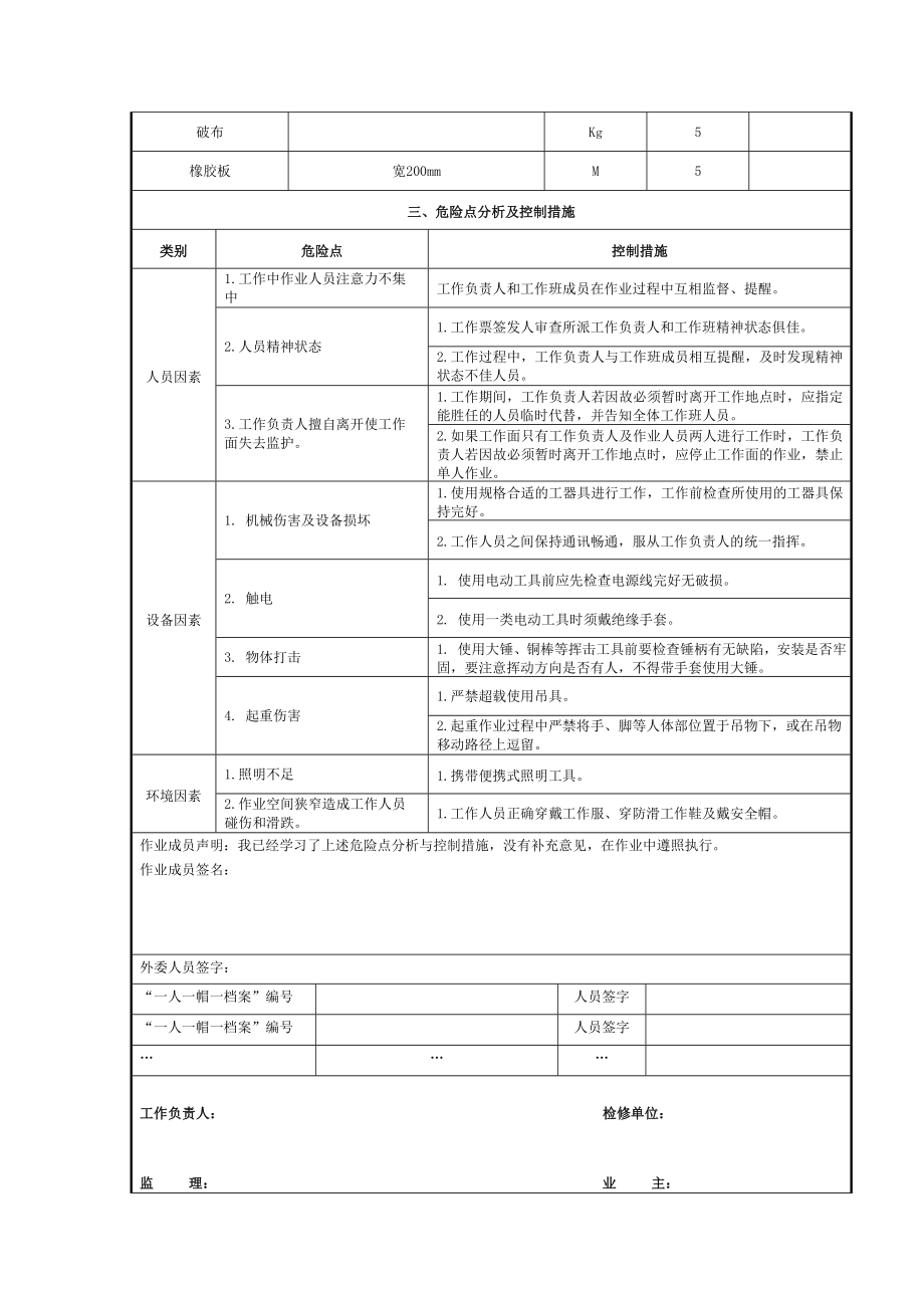 轴流转桨式水轮发电机组导水机构导叶接力器拐臂及连杆回装检修作业工序及工艺卡.doc_第2页