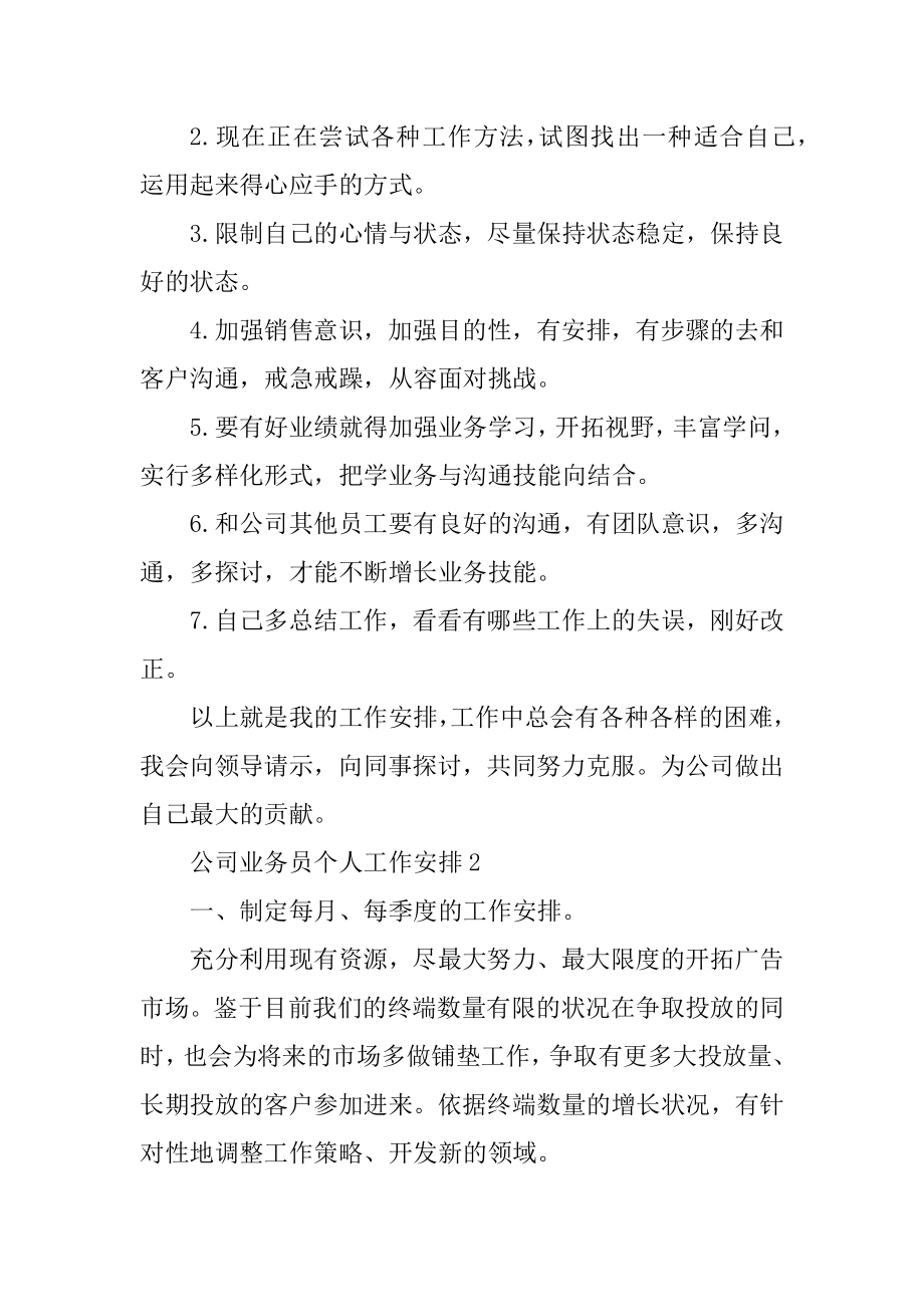 公司业务员个人工作计划范本最新.docx_第2页