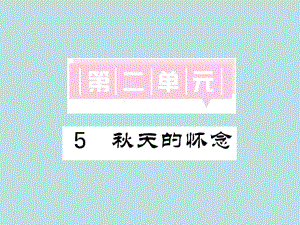 2019年秋人教部编版七年级上册语文（青岛）习题课件：5 秋天的怀念_史铁生(共26张PPT).ppt