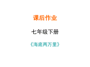 2019年秋九年级语文名著阅读课件：海底两万里课后作业(共31张PPT).ppt