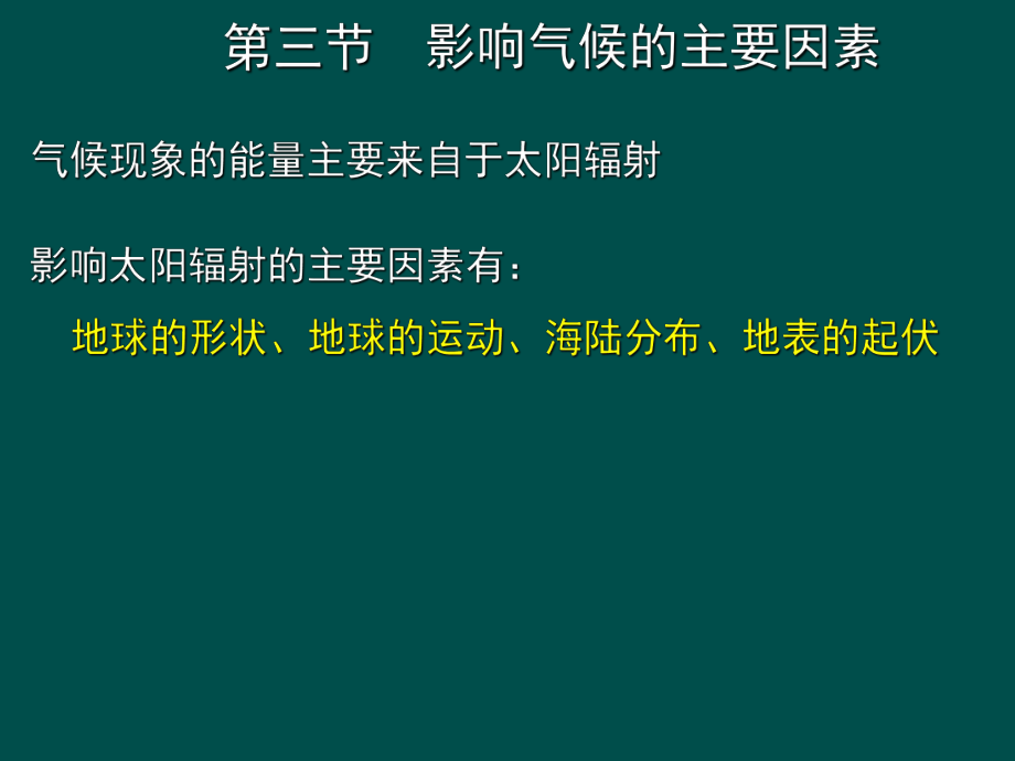 湘教版七年级上册地理课件影响气候的主要因素.ppt_第1页