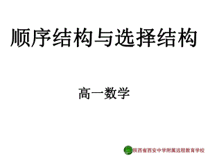 顺序结构与选择结构.ppt