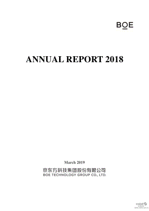 京东方Ｂ：2018年年度报告（英文版）.PDF