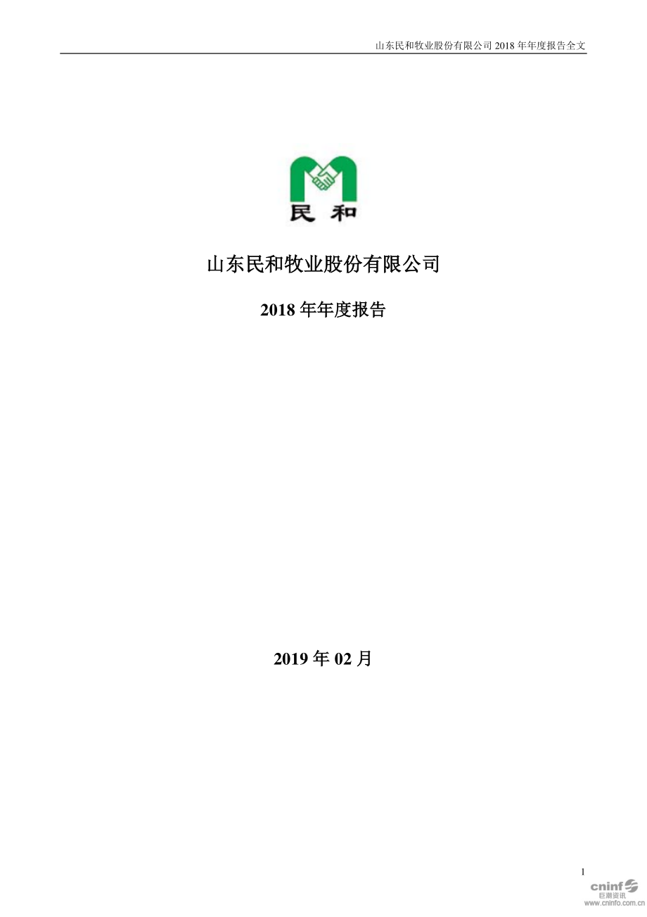 民和股份：2018年年度报告.PDF_第1页