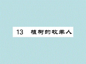 2019年秋人教部编版七年级上册语文（青岛）习题课件：13 植树的牧羊人(共24张PPT).ppt