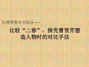 【全国百强校】海南省海口实验中学高三语文专题复习课件：红楼梦 比较二春%28共11张PPT%29.pptx