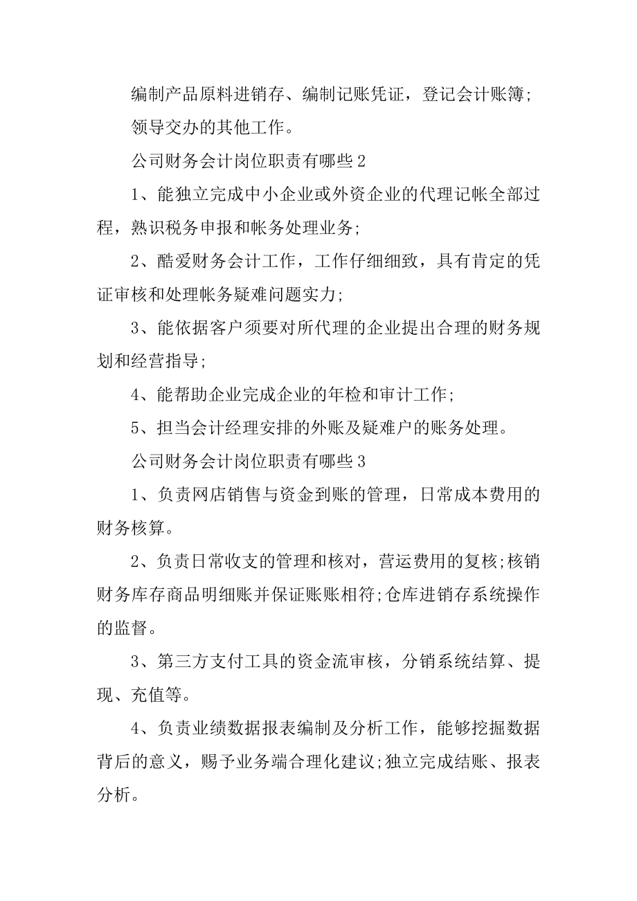 公司财务会计岗位职责有哪些最新.docx_第2页