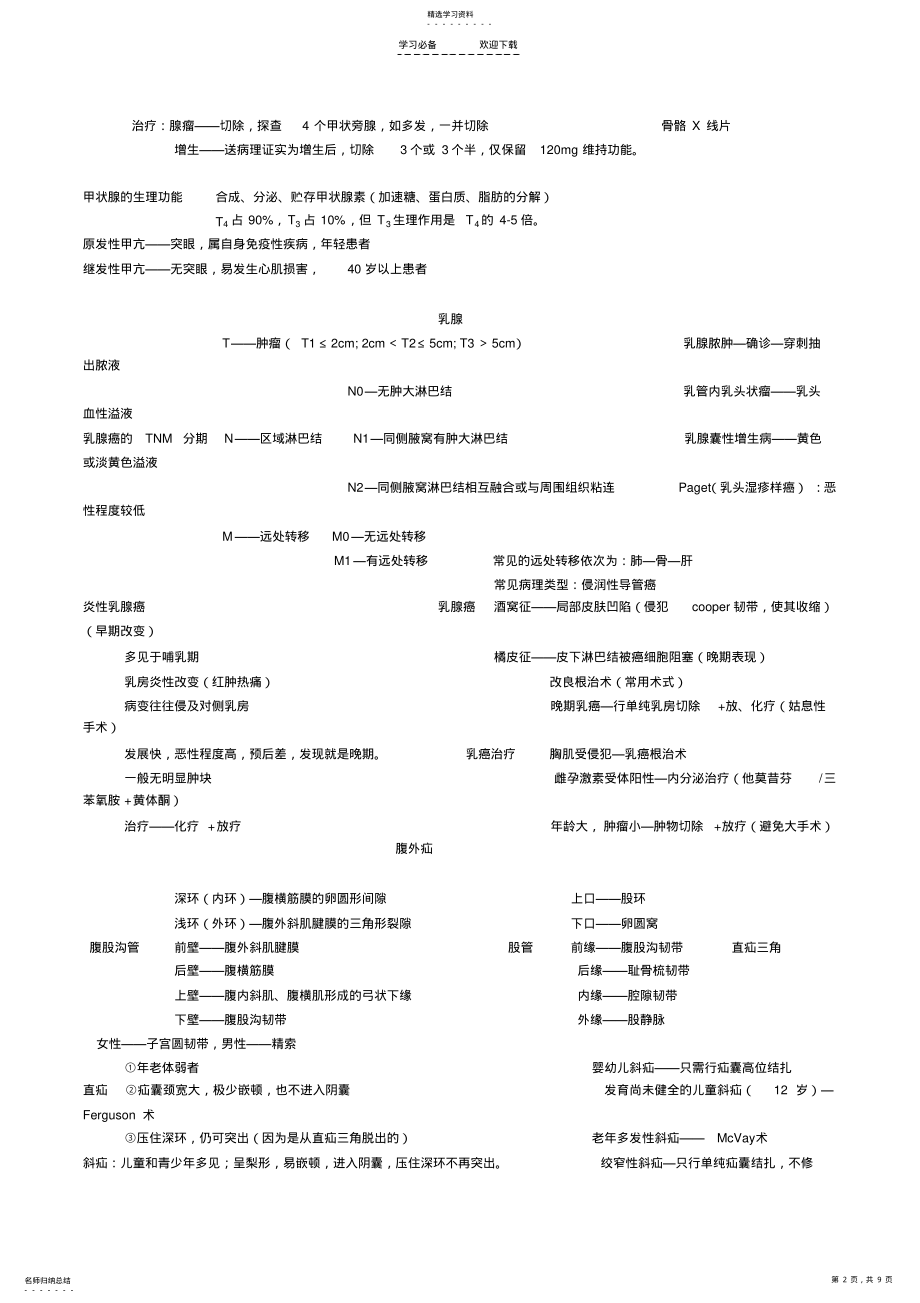 2022年普外科主治中级考试-必考考点总结笔记题库 .pdf_第2页