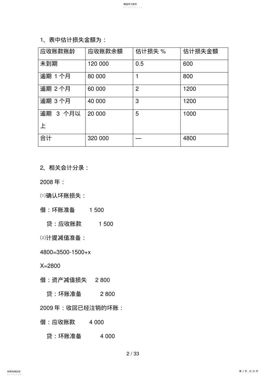 2022年春《中级财务会计》形成性考核册参考答案 .pdf_第2页