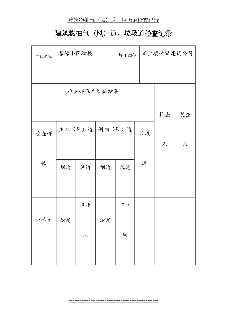 建筑物抽气(风)道、垃圾道检查记录.doc_第2页