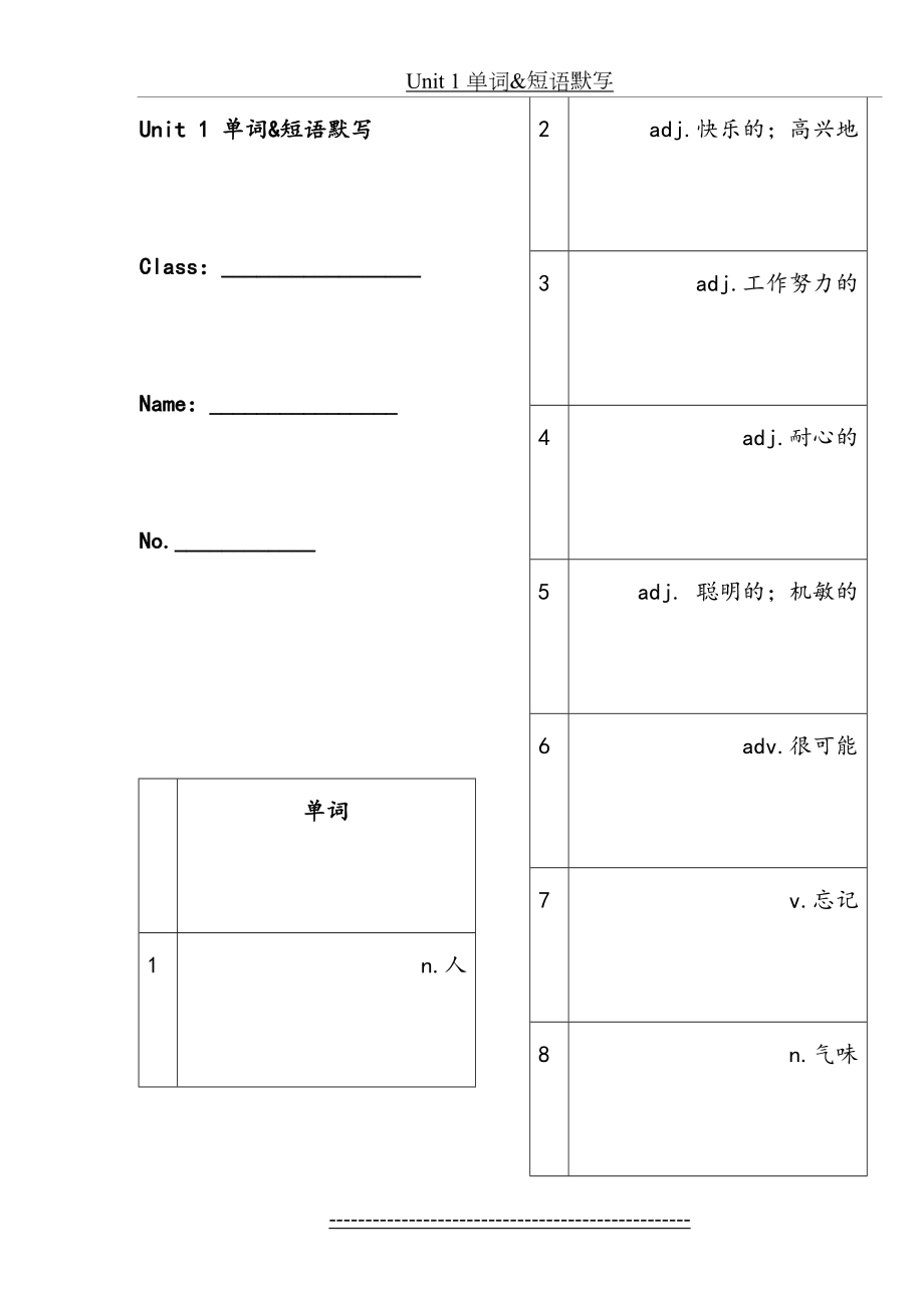 广州初中英语新版七年级下册单词短语默写表.doc_第2页