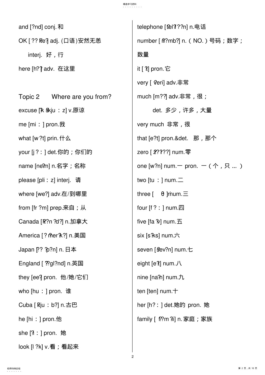 2022年新版仁爱英语七年级上册单词表带音标2 .pdf_第2页